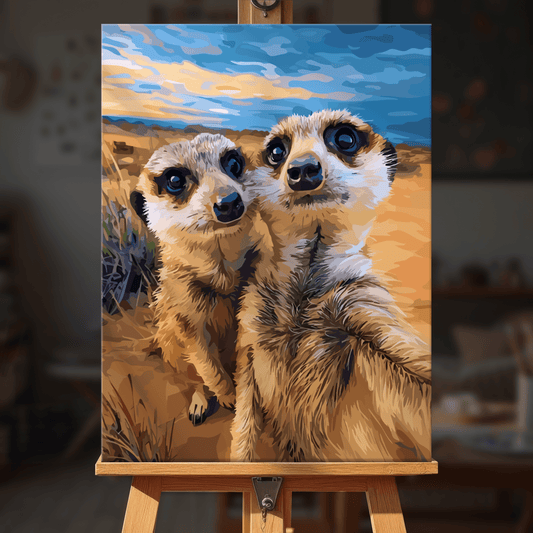 Paint by numbers - Desert Meerkats - MyArt