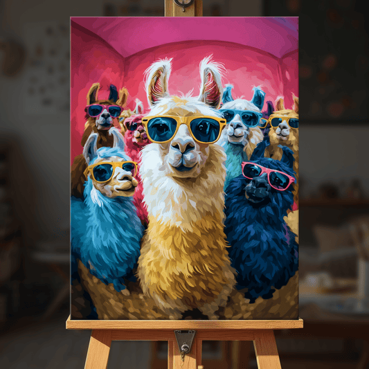 Paint by numbers - Disco Llamas - MyArt