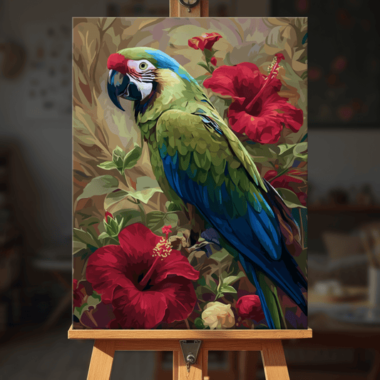 Paint by numbers - Emerald Parrot - MyArt
