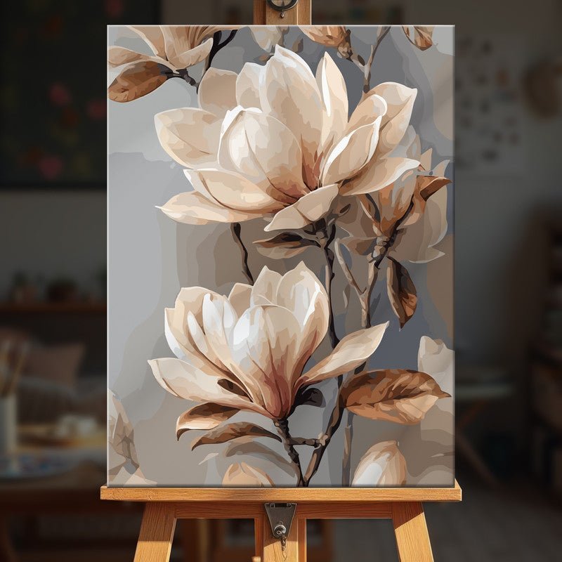 Paint by numbers - Faint Floral Curve - MyArt