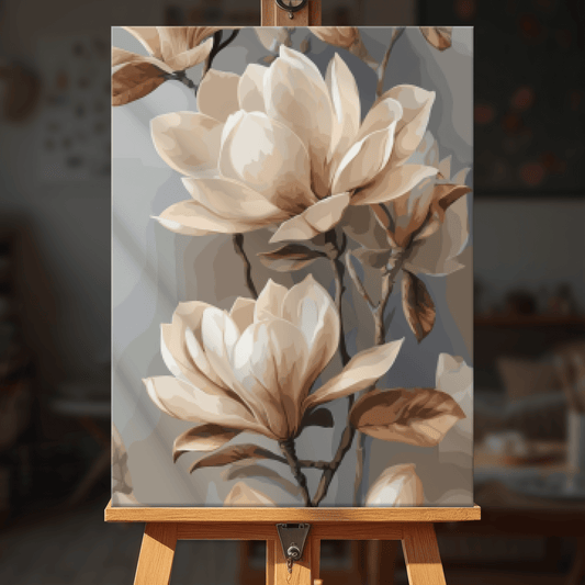 Paint by numbers - Faint Floral Curve - MyArt
