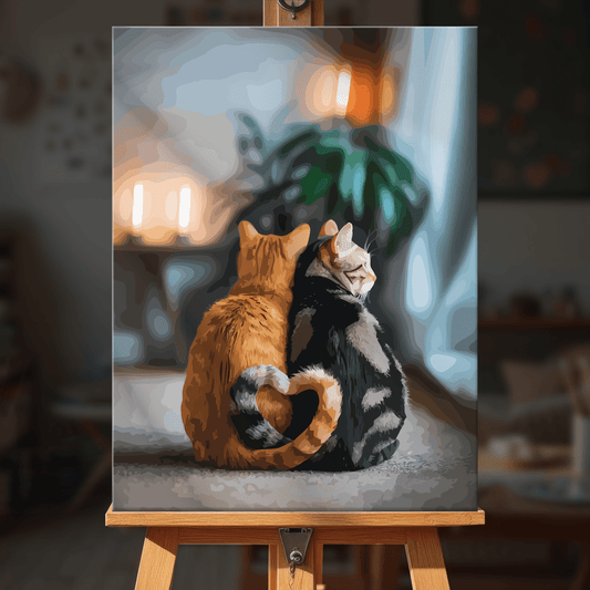 Paint by numbers - Feline Heart - MyArt