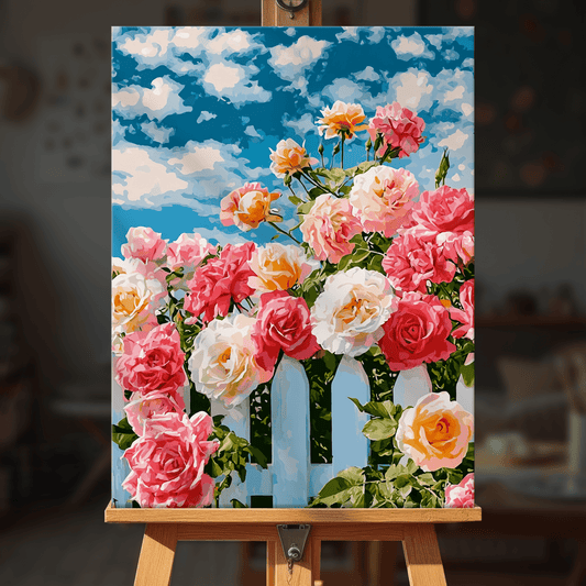 Paint by numbers - Fence Blossoms - MyArt