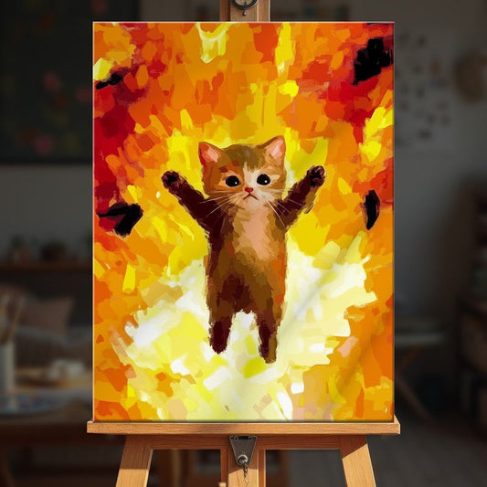 Paint by numbers - Fire Meow - MyArt