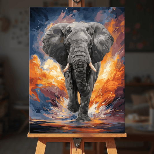 Paint by numbers - Fire Elephant - MyArt
