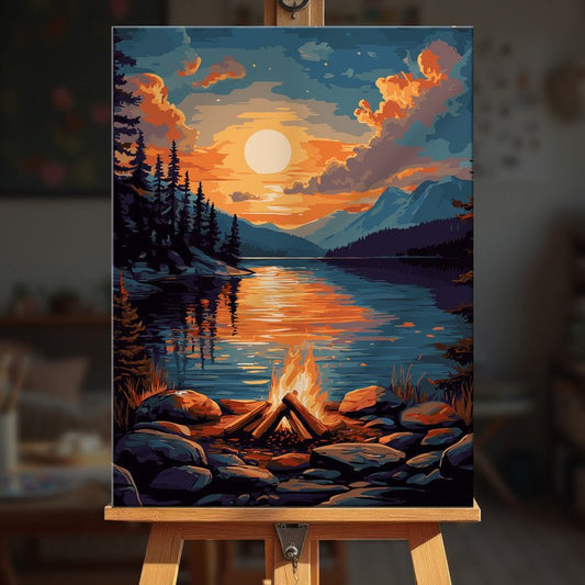 Paint by numbers - Fireside Serenity - MyArt