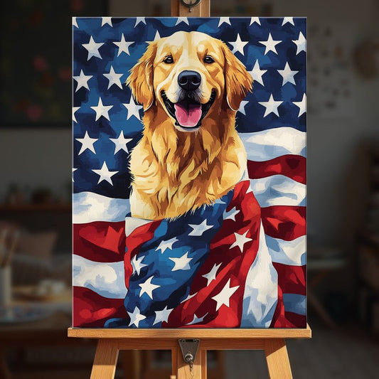 Paint by numbers - Flag Dog - MyArt
