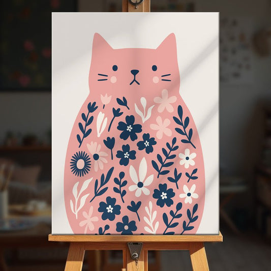 Paint by numbers - Floral Meow - MyArt