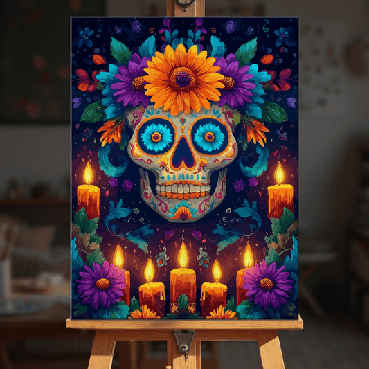 Paint by numbers - Floral Calavera - MyArt