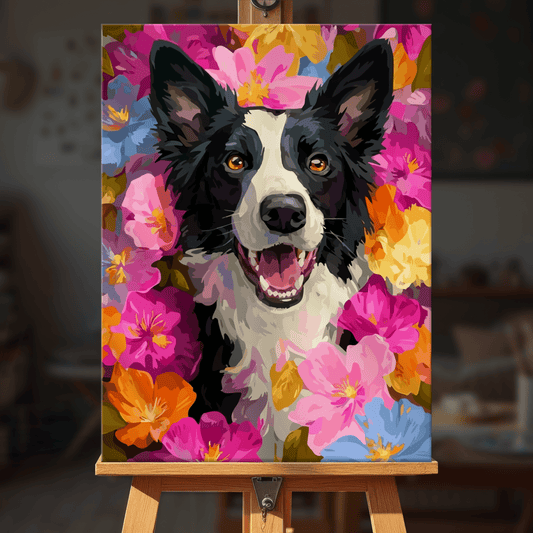 Paint by numbers - Floral Collie - MyArt