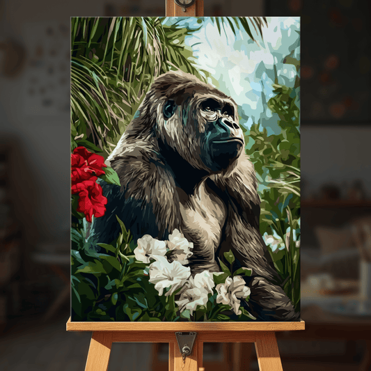 Paint by numbers - Floral Gorilla - MyArt