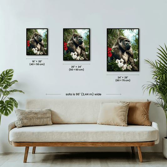 Paint by numbers - Floral Gorilla - MyArt