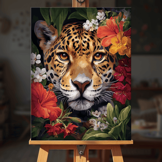 Paint by numbers - Floral Leopard - MyArt