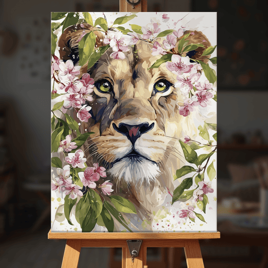 Paint by numbers - Floral Lion - MyArt