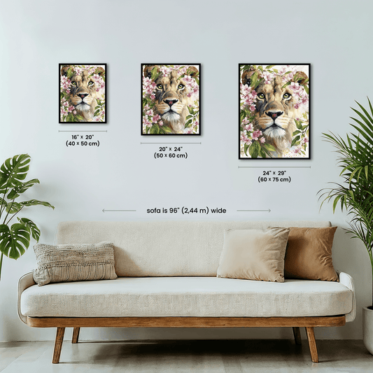 Paint by numbers - Floral Lion - MyArt
