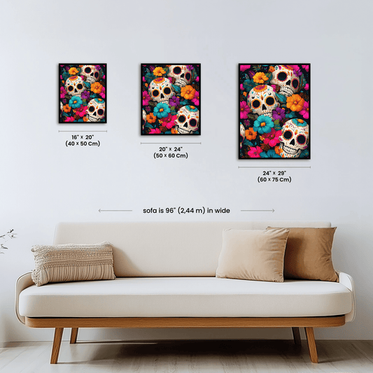 Paint by numbers - Flower Skulls - MyArt