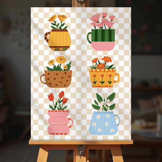 Flowery Cups