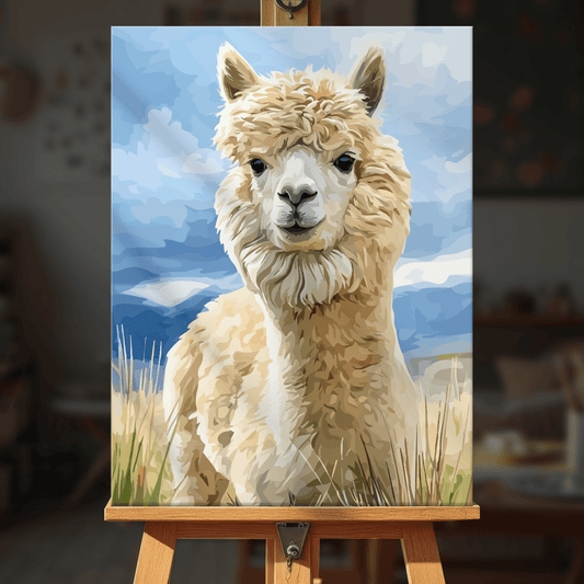 Paint by numbers - Fluffy Alpaca - MyArt