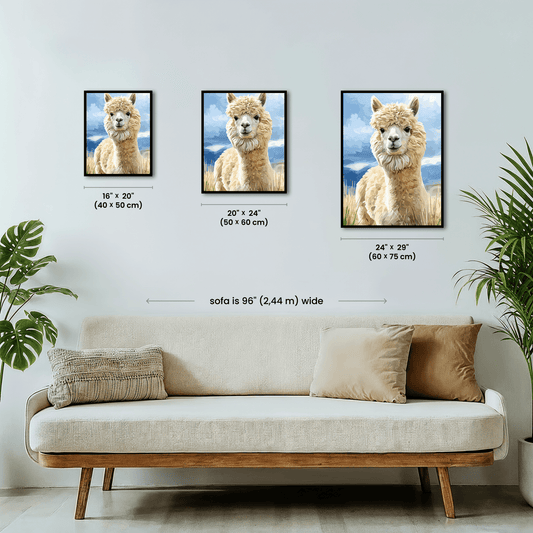 Paint by numbers - Fluffy Alpaca - MyArt