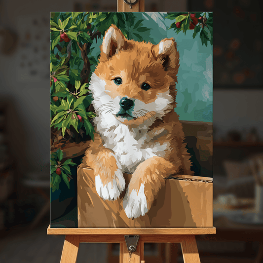 Paint by numbers - Garden Puppy - MyArt