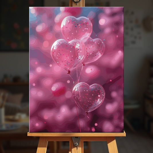 Paint by numbers - Glitter Hearts - MyArt