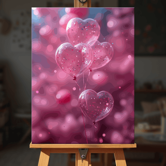 Paint by numbers - Glitter Hearts - MyArt