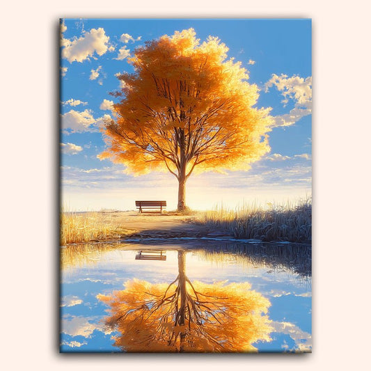 Paint by numbers - Golden Bench - MyArt