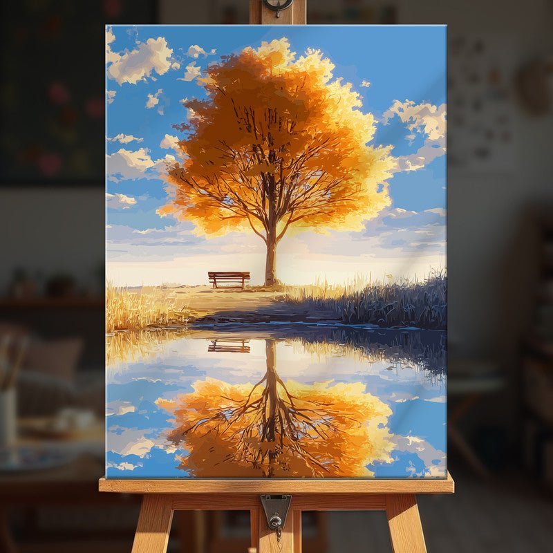 Paint by numbers - Golden Bench - MyArt