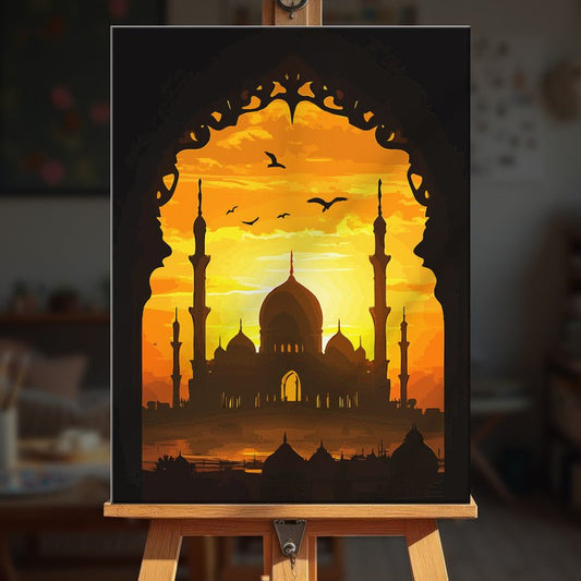 Paint by numbers - Golden Silhouette - MyArt