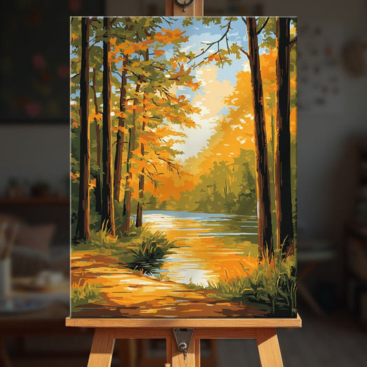 Paint by numbers - Golden Stream - MyArt