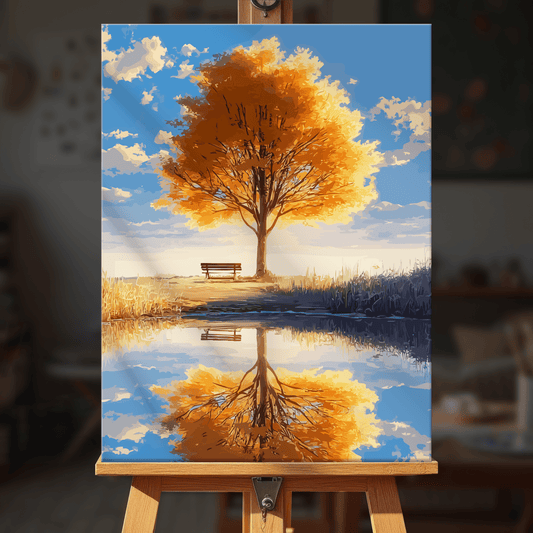 Paint by numbers - Golden Bench - MyArt