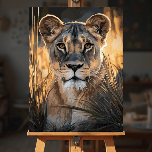 Paint by numbers - Graceful Lioness - MyArt