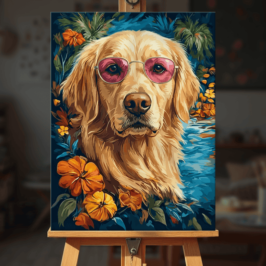 Paint by numbers - Groovy Retriever - MyArt