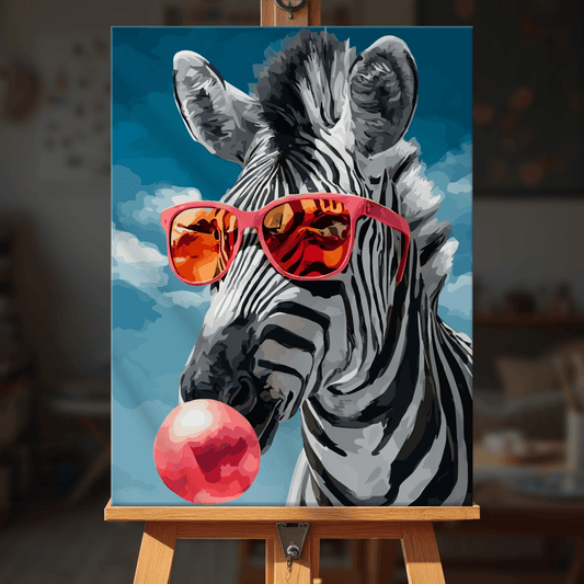 Paint by numbers - Groovy Zebra - MyArt