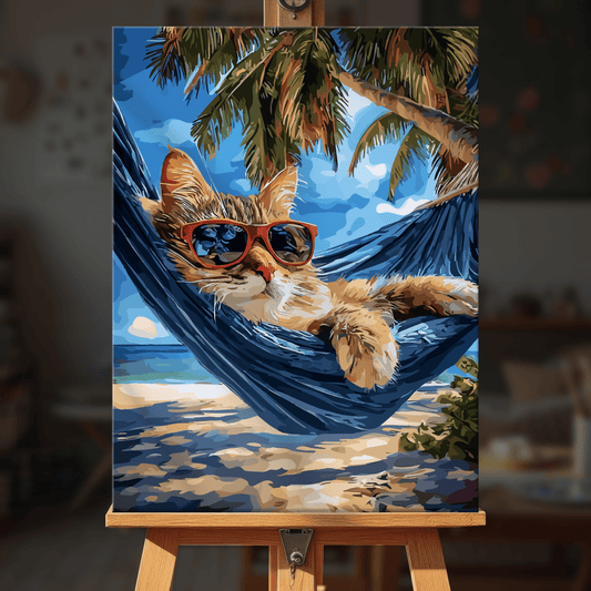 Paint by numbers - Hammock Cat - MyArt
