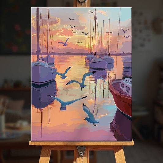 Paint by numbers - Harbor Wings - MyArt