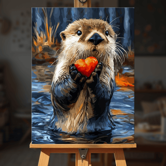 Paint by numbers - Heart Otter - MyArt