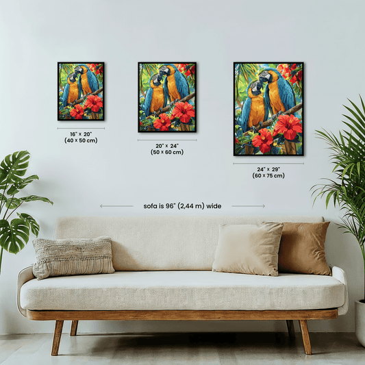 Paint by numbers - Hibiscus Macaws - MyArt