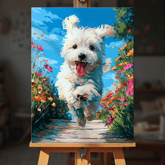 Paint by numbers - Jumping Westie - MyArt