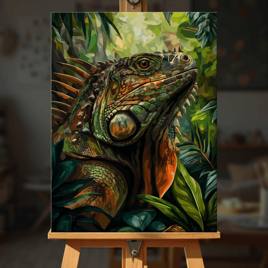 Paint by numbers - Jungle Iguana - MyArt