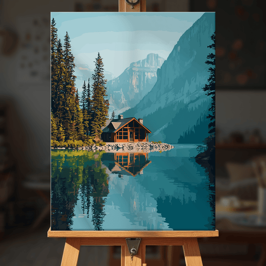 Paint by numbers - Lakeside Cabin - MyArt