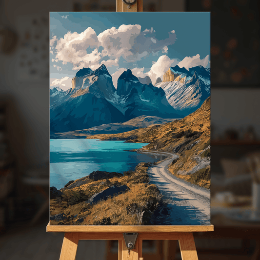 Paint by numbers - Lakeside Peaks - MyArt