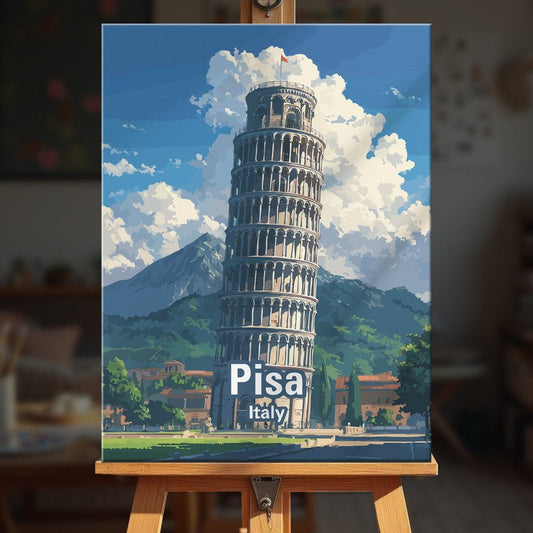 Paint by numbers - Leaning Tower - MyArt