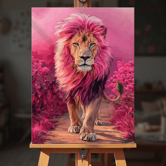 Paint by numbers - Magenta Lion - MyArt