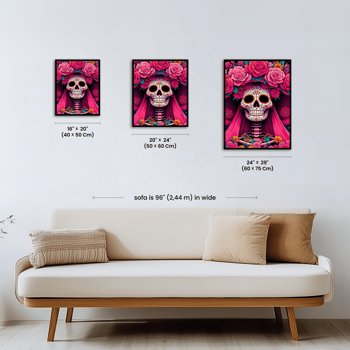 Paint by numbers - Magenta Skull - MyArt