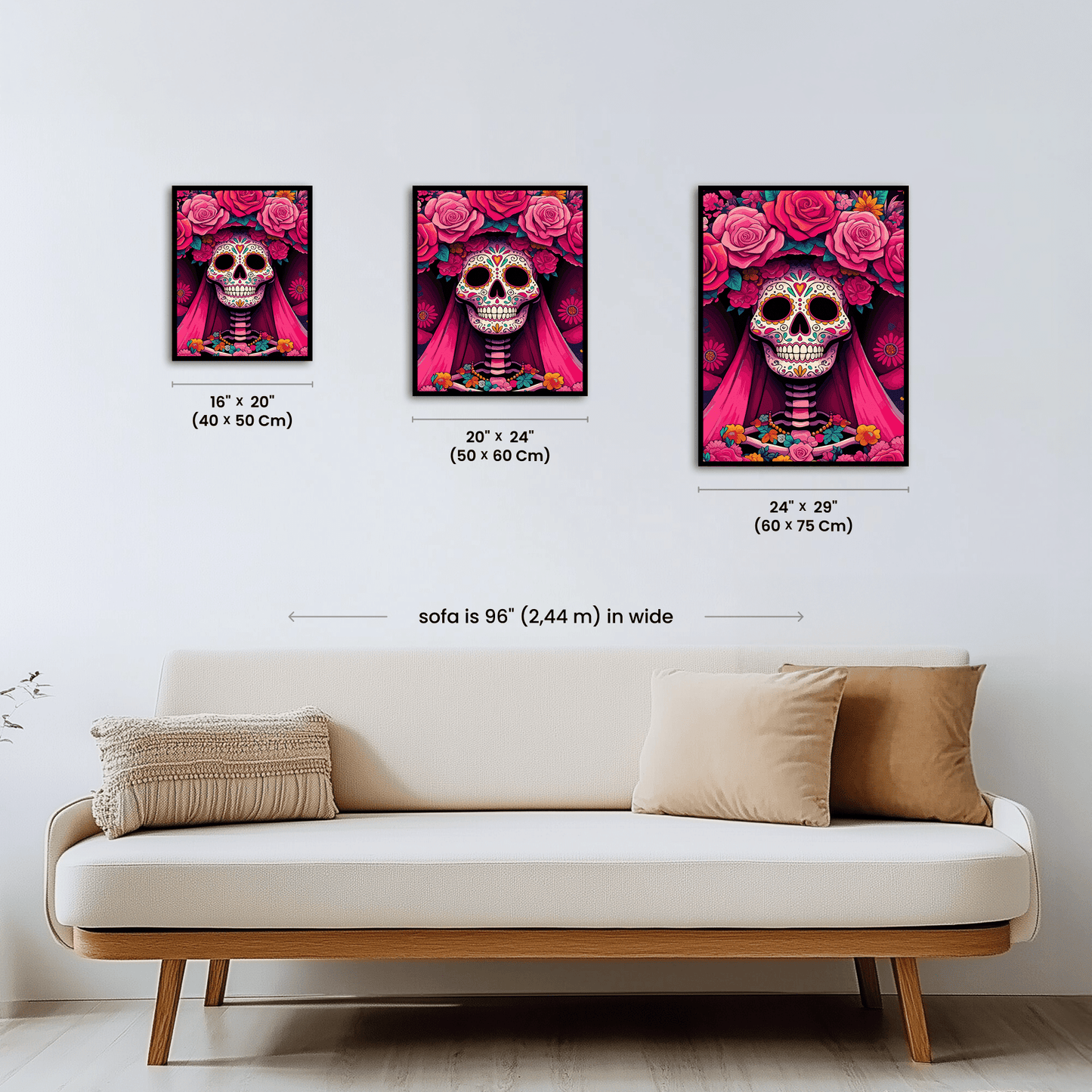 Paint by numbers - Magenta Skull - MyArt