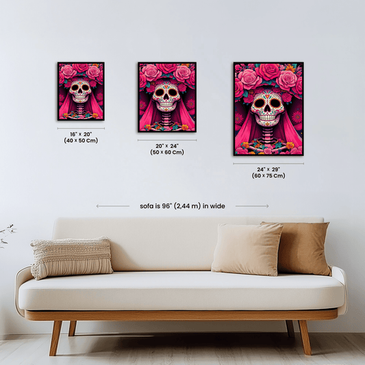 Paint by numbers - Magenta Skull - MyArt