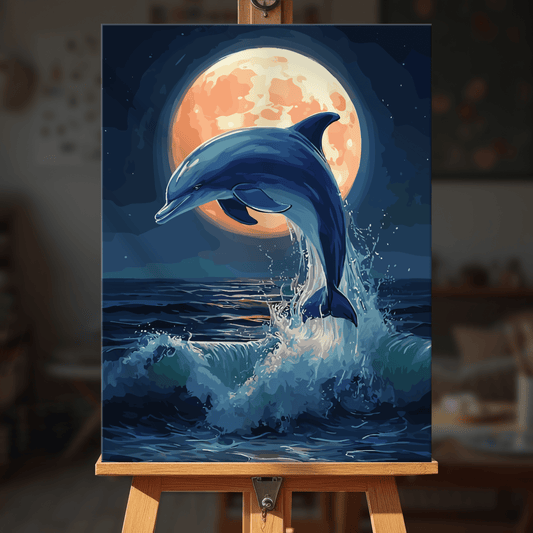 Paint by numbers - Moon Dolphin - MyArt