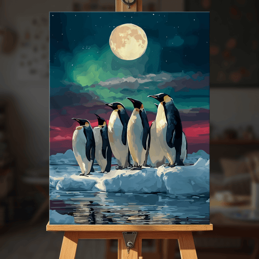 Paint by numbers - Moon Penguins - MyArt