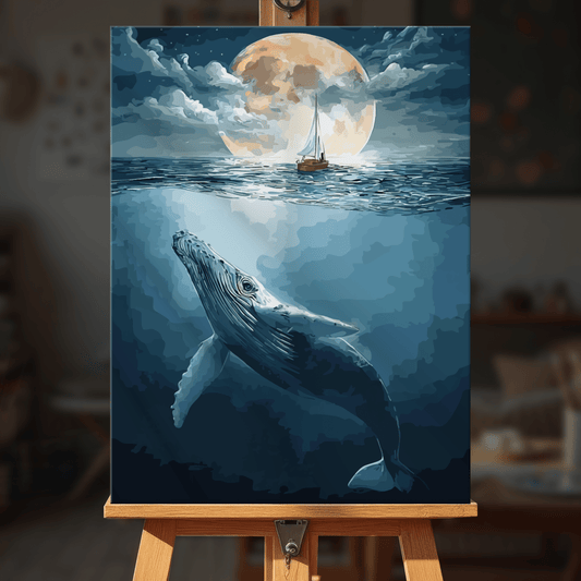 Paint by numbers - Moon Whale - MyArt